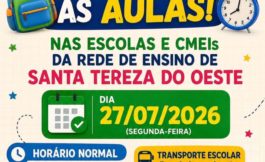 VOLTA ÀS AULAS | REDE MUNICIPAL DE ENSINO - 27/07/2026 